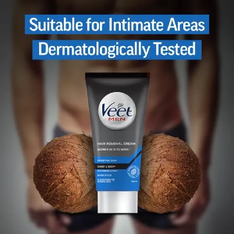 Veet Hair Removal Cream for Men Sensitive Skin - Image 2