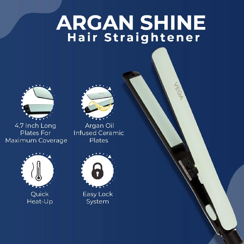 Vega Argan Shine Hair Straightener - Green - Image 2