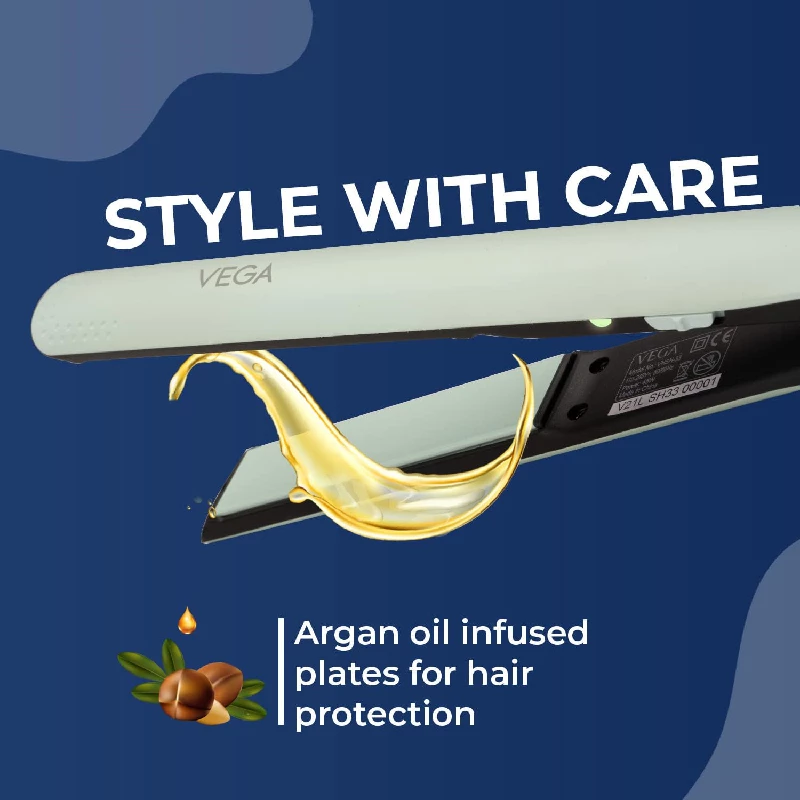 Vega Argan Shine Hair Straightener - Green - Image 4