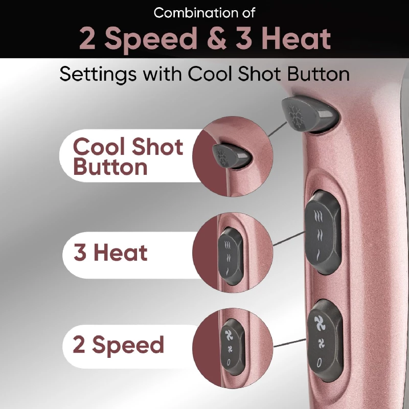 Vega Go Pro 2100 Watts Professional Hair Dryer with Detachable Nozzle - Image 3