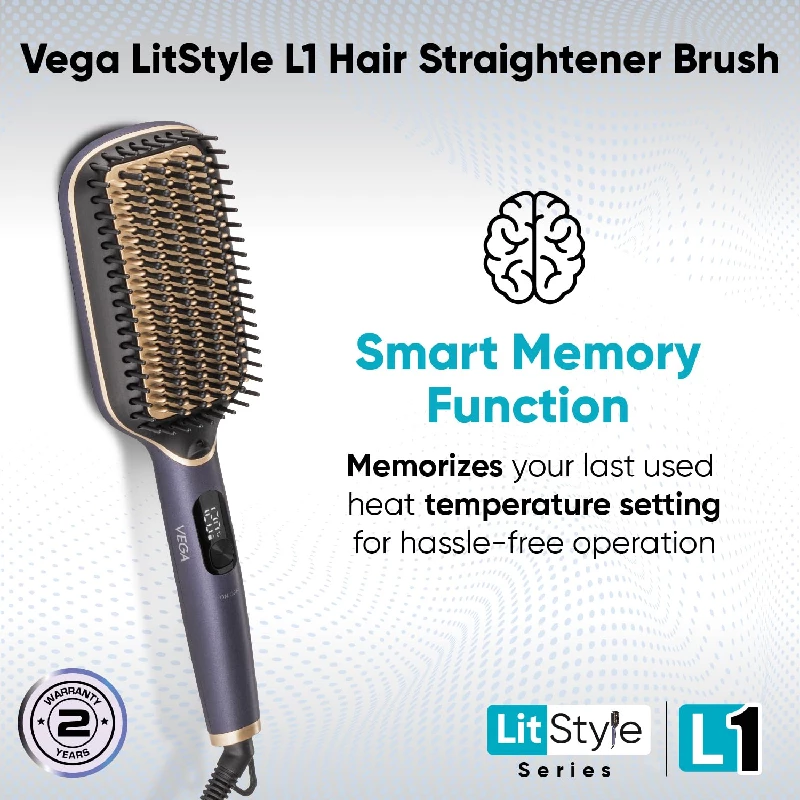 Vega LitStyle L1 Hair Straightener Brush - Image 3