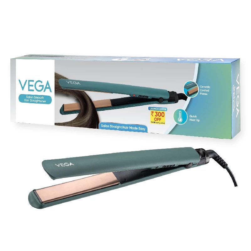 Vega Salon Smooth Hair Straightener Green