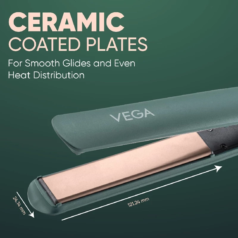 Vega Salon Smooth Hair Straightener-Green - Image 2