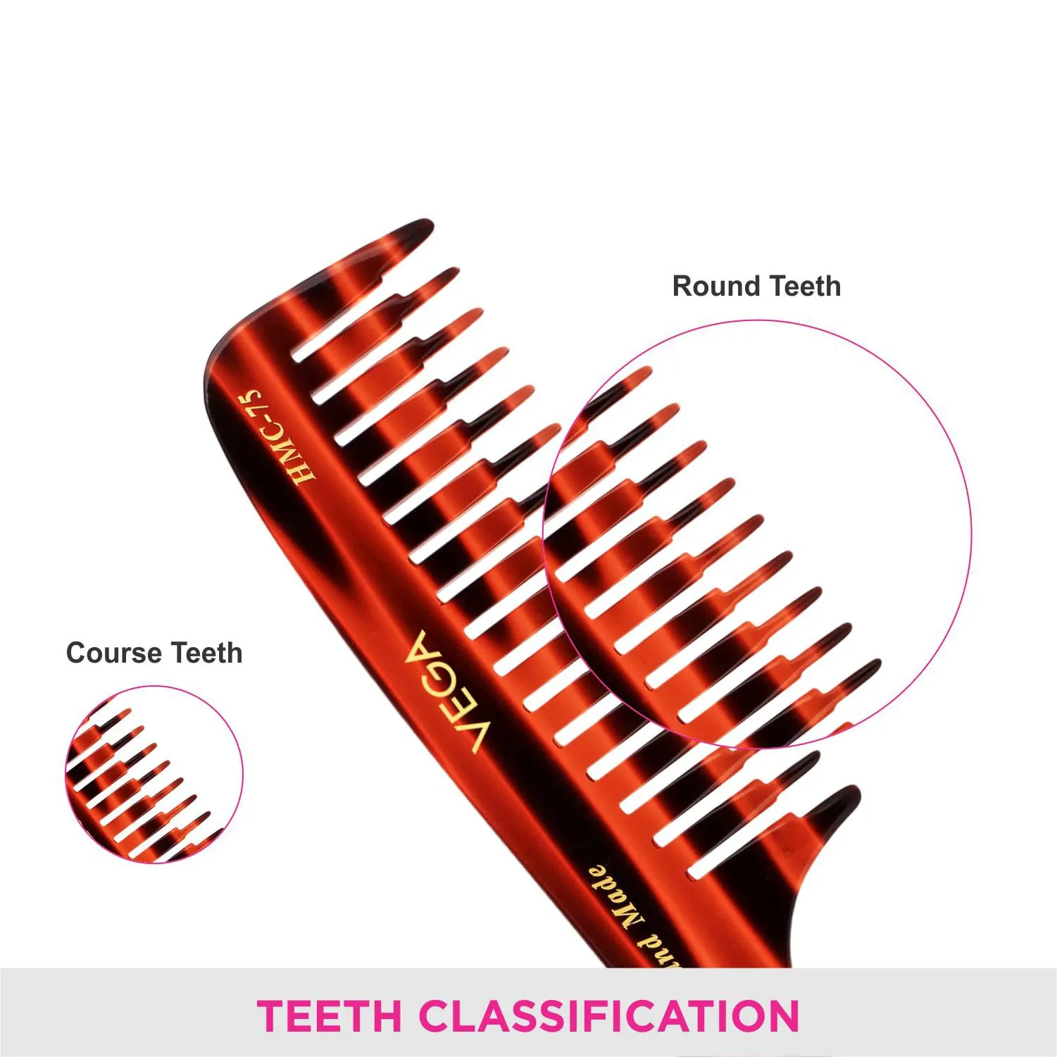 Vega Handcrafted Grooming Comb for Men & Women - Image 4