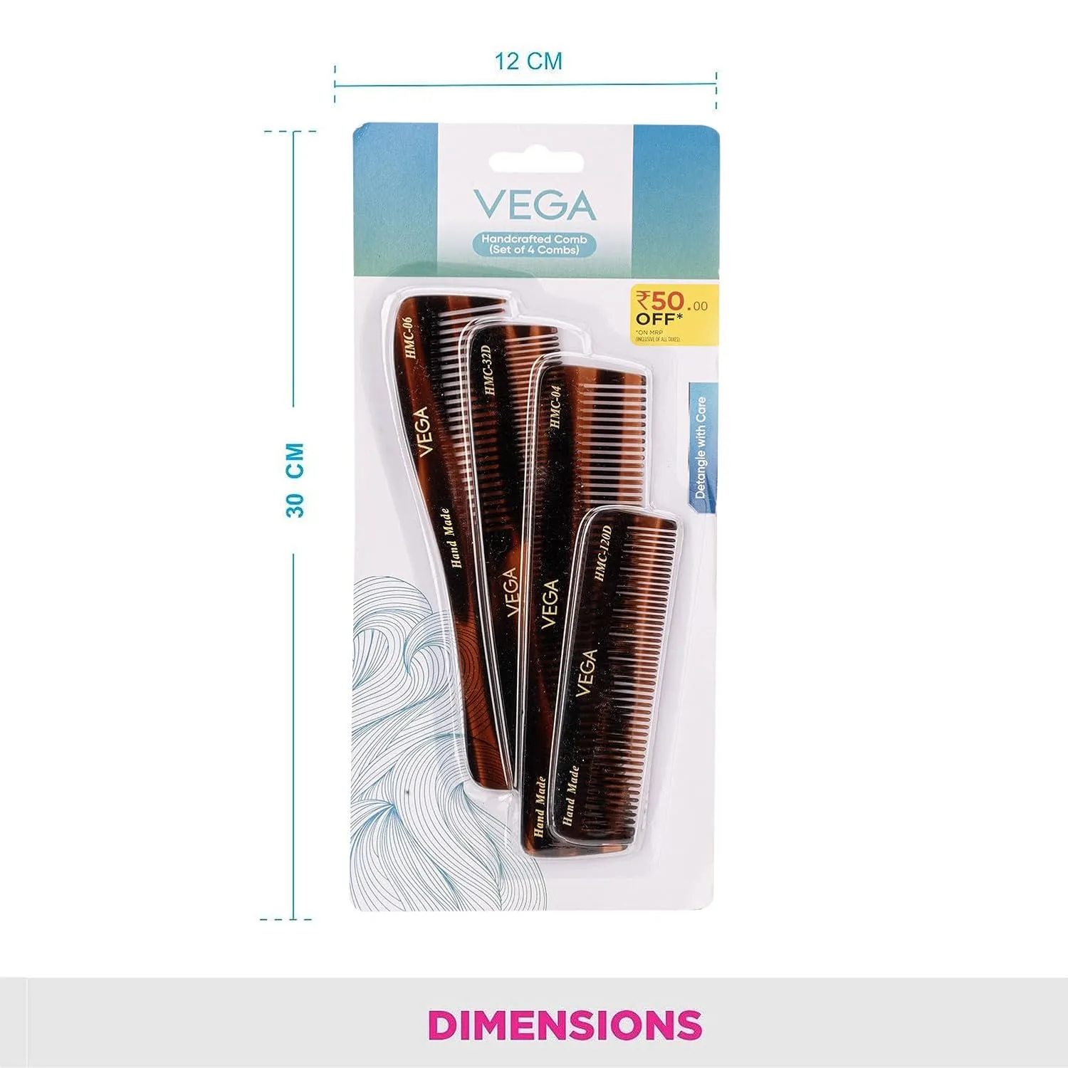 Vega Set of 4 Hand Made Comb - Image 2