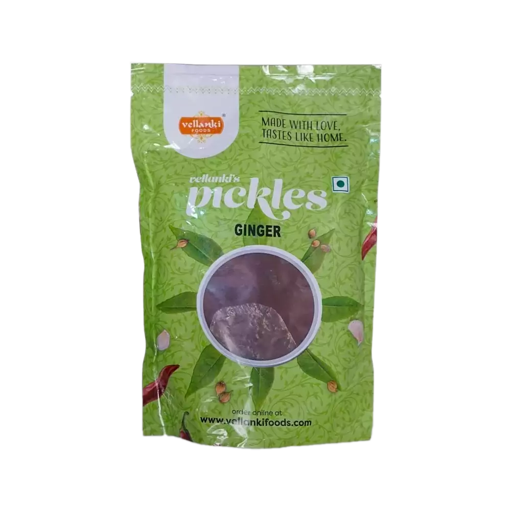 Vellanki Foods - Ginger Pickle With Garlic Vellanki Foods - Ginger Pickle With Garlic-Pack Size-500 g