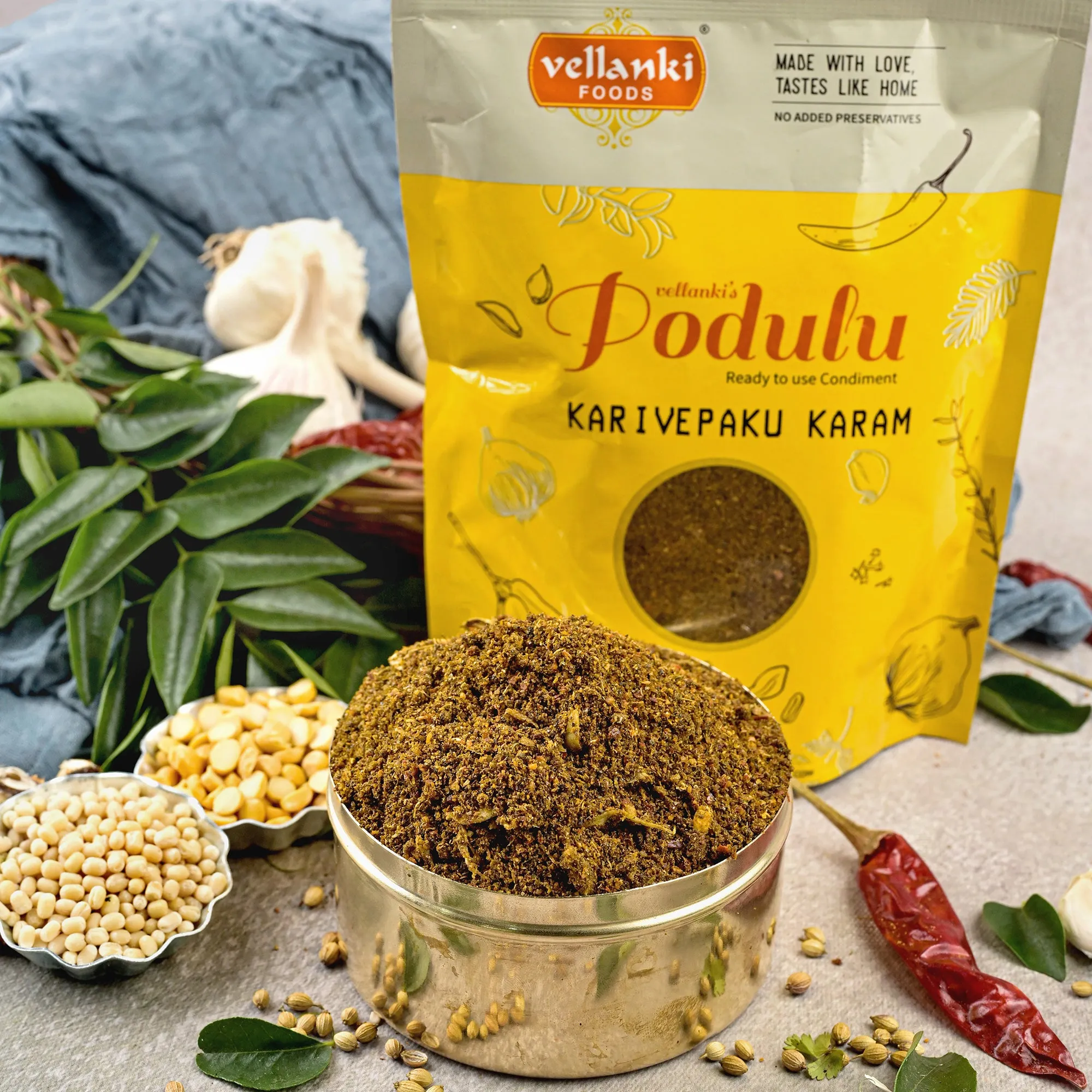 Vellanki-Foods-Karivepaku-Karam-Podi-Curry-Leaves-Powder-250-g-2.webp