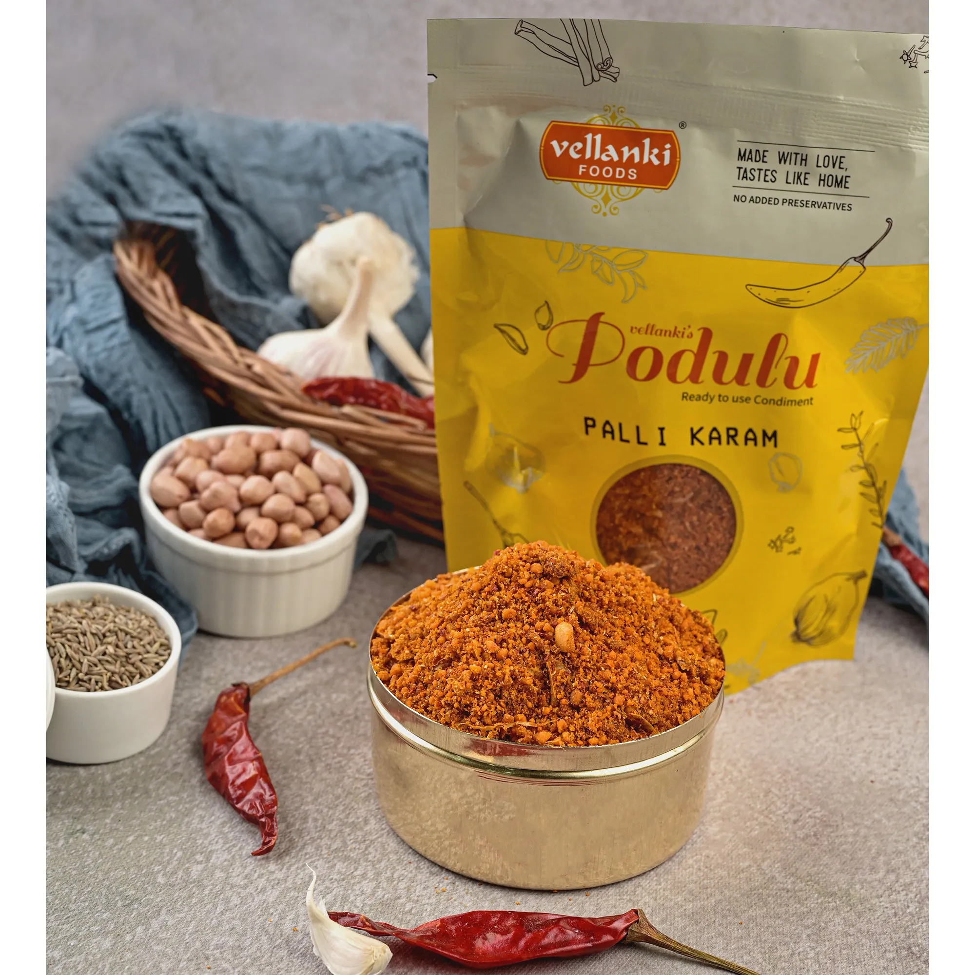Vellanki Foods Palli Karam Podi (Peanut Powder) - Image 2