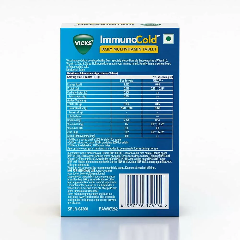 Vicks ImmunoCold Daily Multivitamin Tablets - Image 5