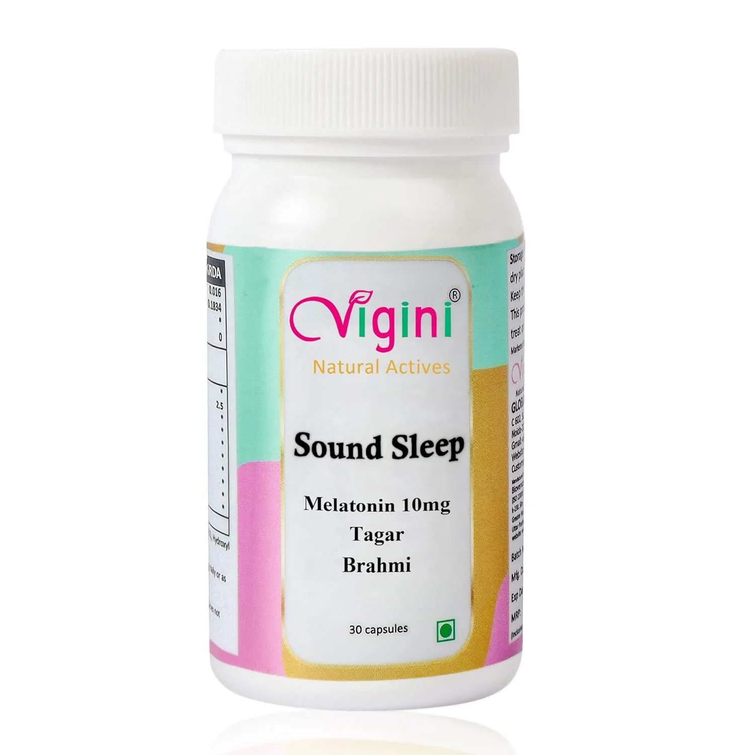 Vigini Natural Active Sound Sleep Capsules with Melatonin Tagar Brahmi - Image 2