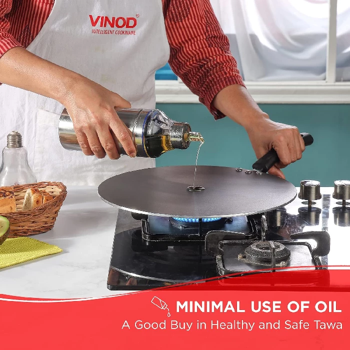 Vinod Aluminium Zest Non Stick Multi Tawa - 30 cm, 4mm /Triple Layer - Image 2