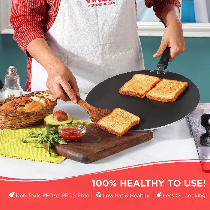 Vinod Aluminium Zest Non Stick Multi Tawa - 30 cm, 4mm /Triple Layer - Image 3