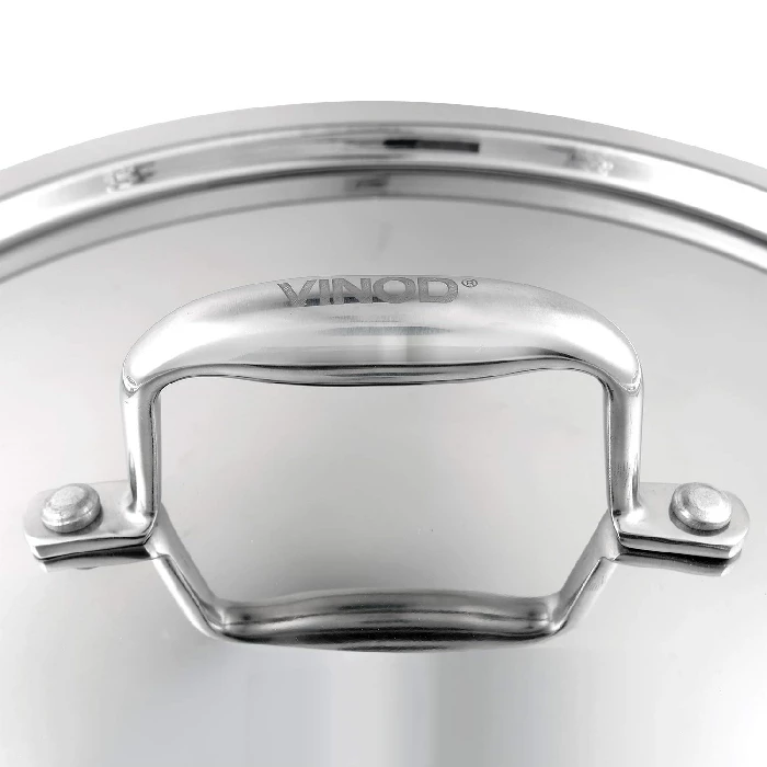 Vinod Platinum Triply Stainless Steel Kadai with Stainless Steel Lid 2.5 litres Capacity - Image 5