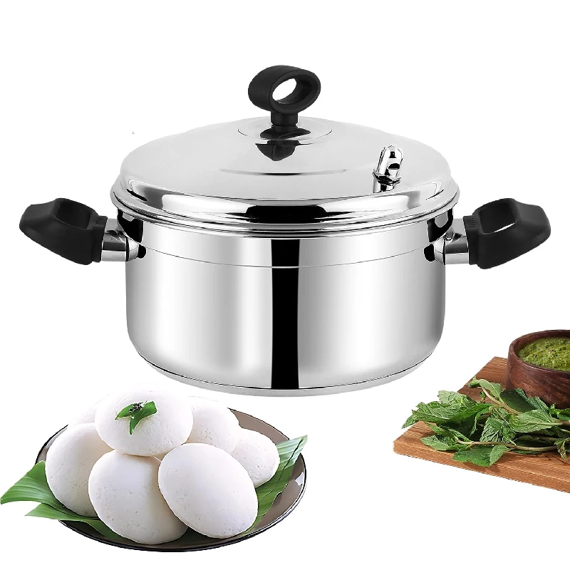 Vinod Stainless Steel Idli Cooker with 4 Deeper Plates for Induction and Gas Base - Small Vinod Stainless Steel Idli Cooker with 4 Deeper Plates for Induction and Gas Base - Small-Plate-4 Plates
