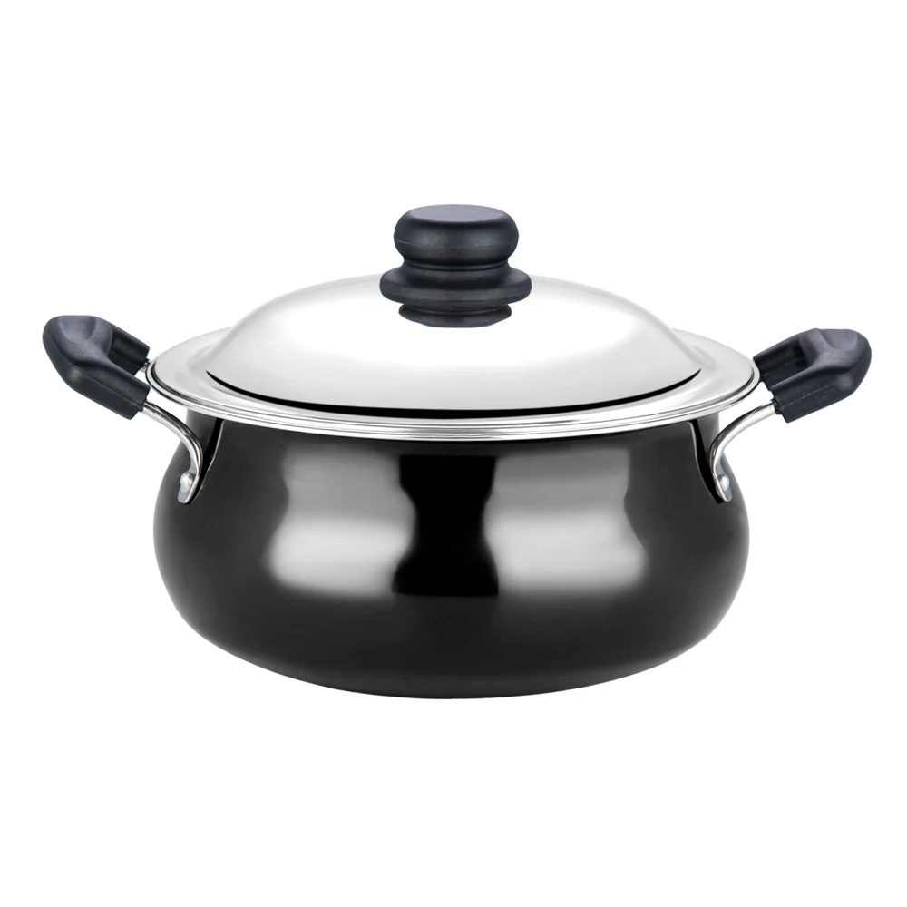 Vinod Cookware Hard Anodised Handi with Lid (Induction Friendly)