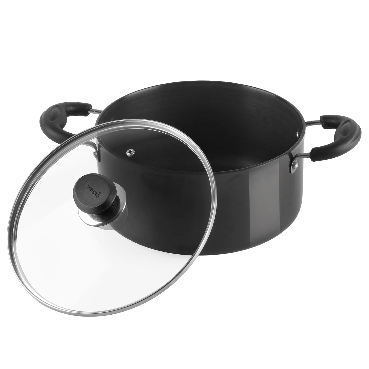 Vinod Cookware Hard Anodised Sauce Pot with Lid