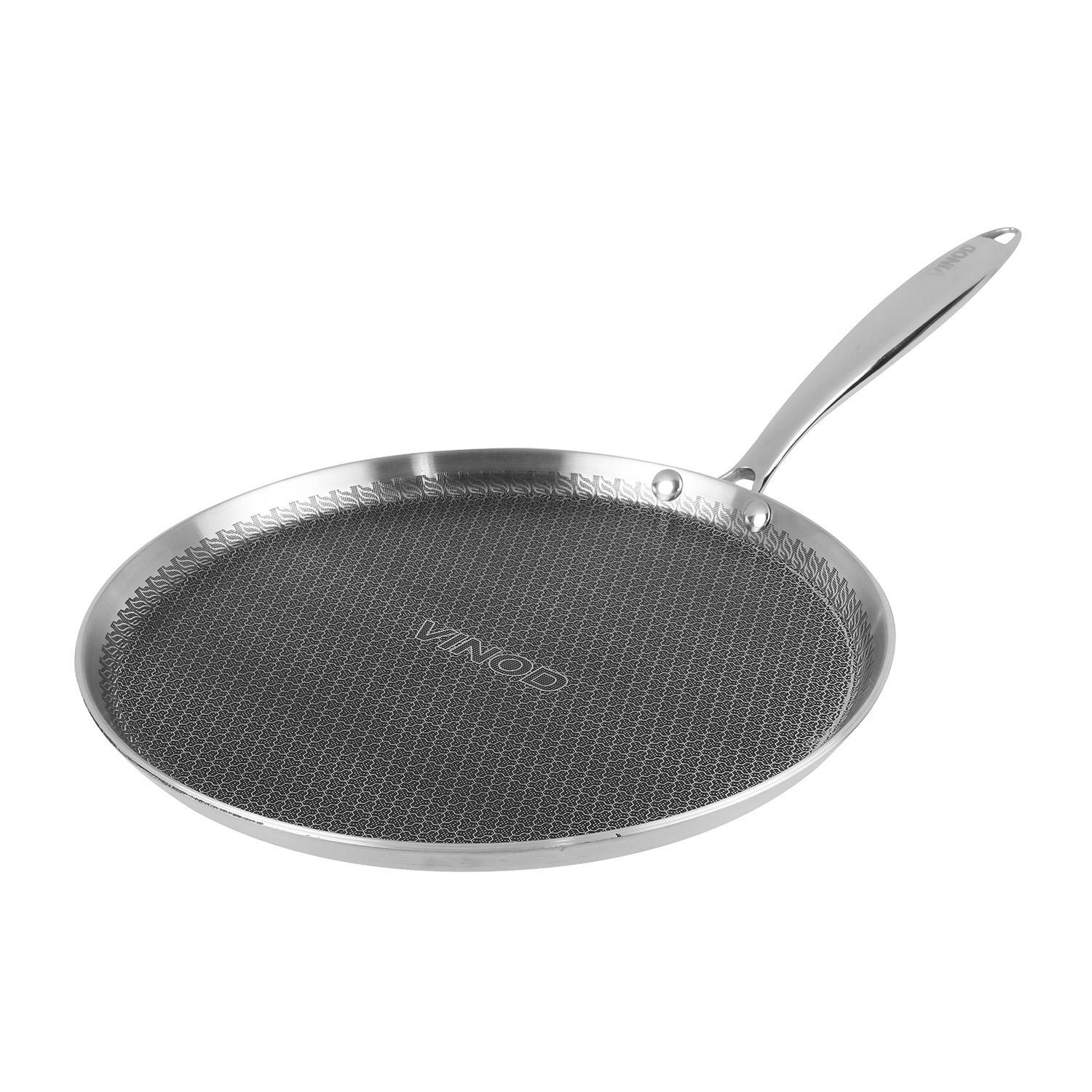 Vinod Cookware Platinum Triply Stainless Steel Sas Pro Dosa Tawa (induction Friendly) 31cm