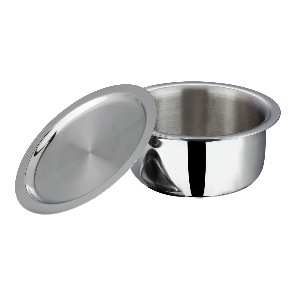 Vinod Cookware Platinum Triply Stainless Steel Tope with Lid (Induction Friendly)