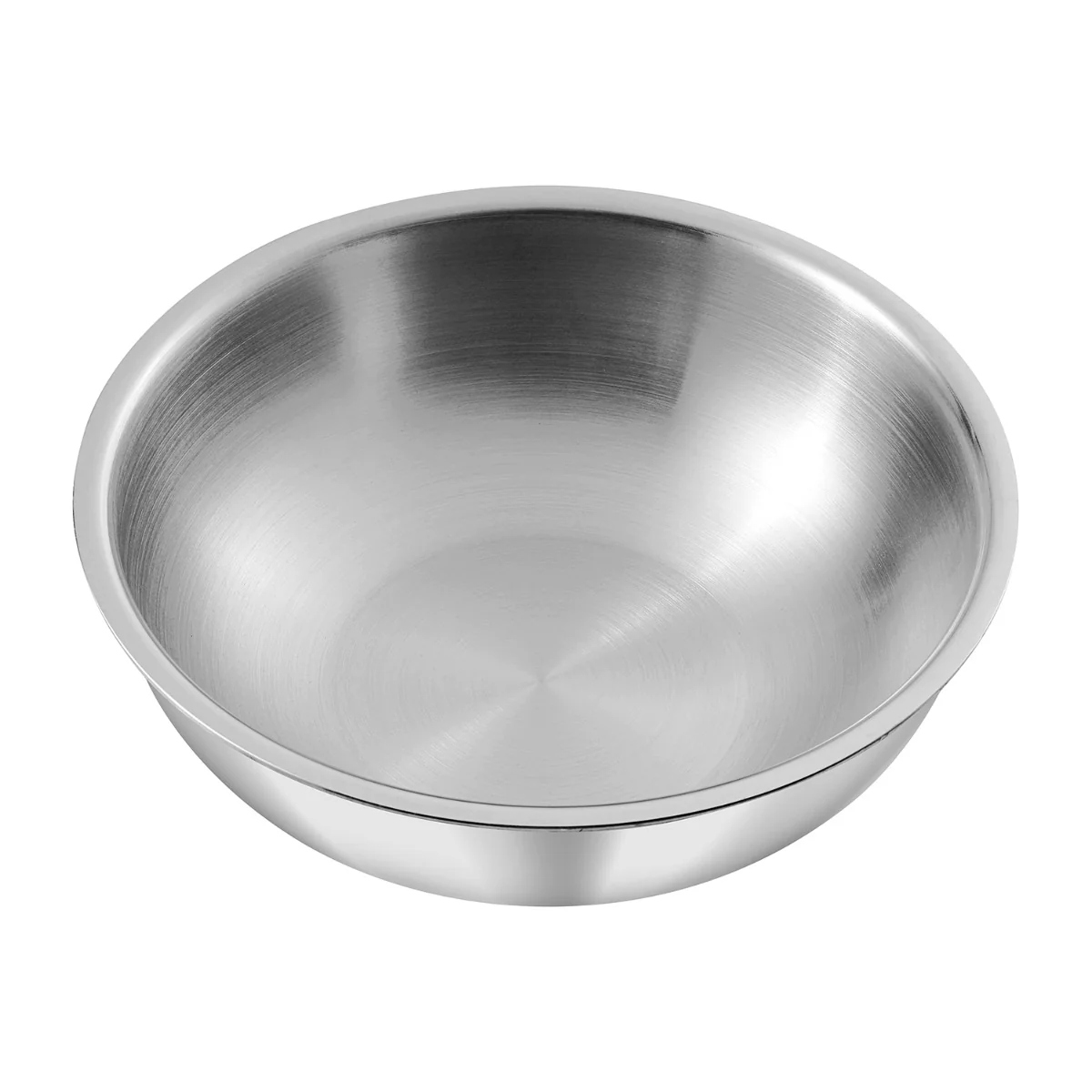 Vinod Cookware Triply Stainless Steel Extra Deep Tasla (Induction Friendly) 18cm Vinod Cookware Triply Stainless Steel Extra Deep Tasla (Induction Friendly) 18cm-Pack Size-550 g