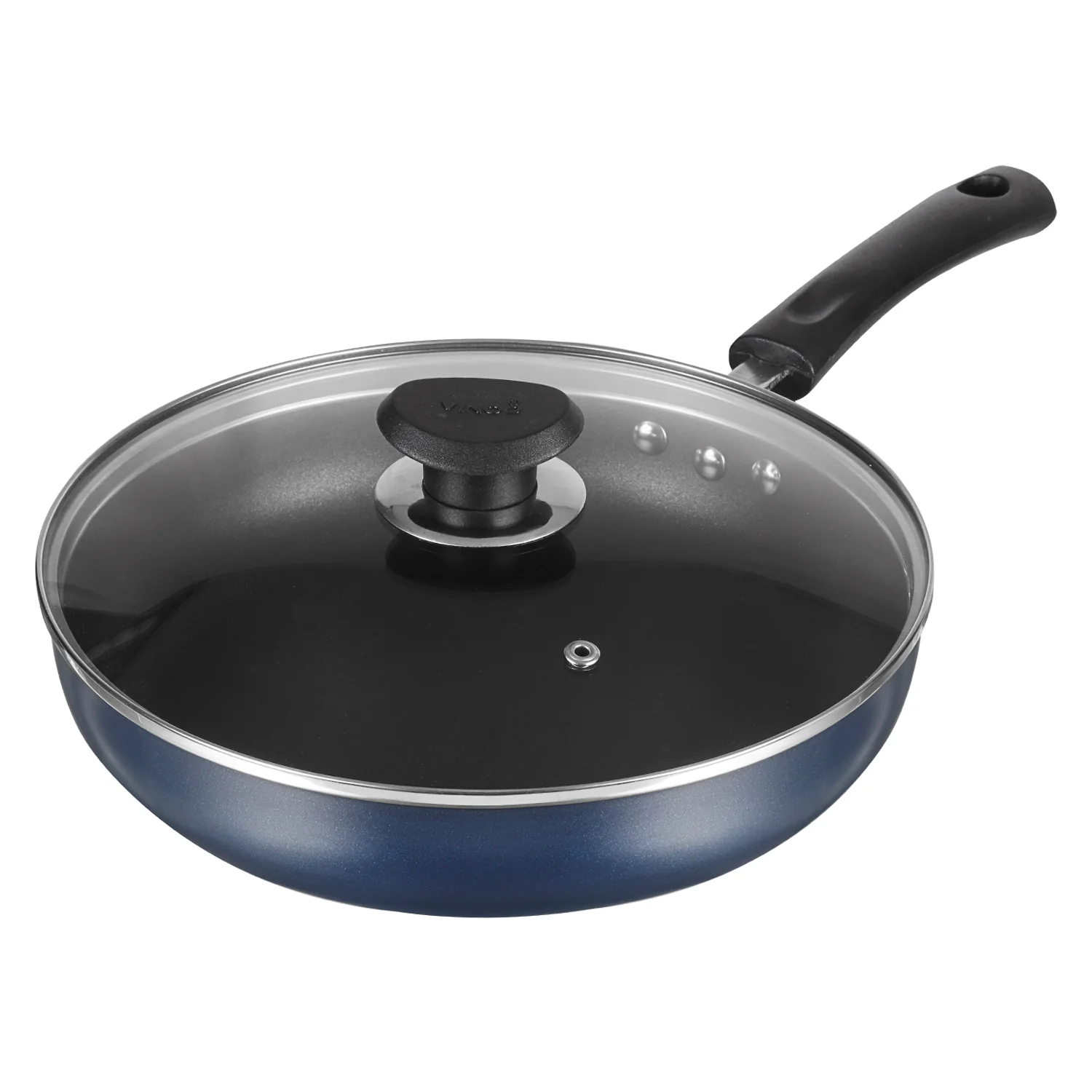 Vinod Cookware Zest Non-Stick Deep Fry Pan with Lid 24cm Vinod Cookware Zest Non-Stick Deep Fry Pan with Lid 24cm-Pack Size-450 g