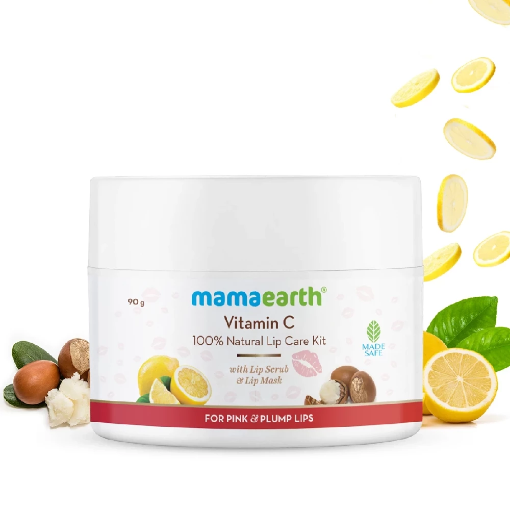 Vitamin C 100% Natural Lip Care Kit With Lip Scrub & Lip Mask For Pink and Plump Lips - Image 1