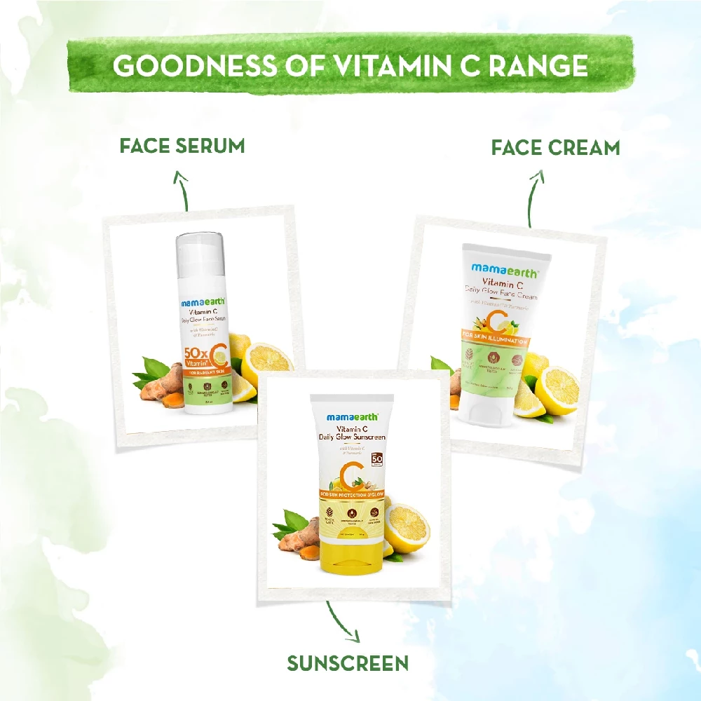 Vitamin C Daily Glow Sunscreen with Vitamin C & Turmeric for Sun Protection & Glow - Image 6