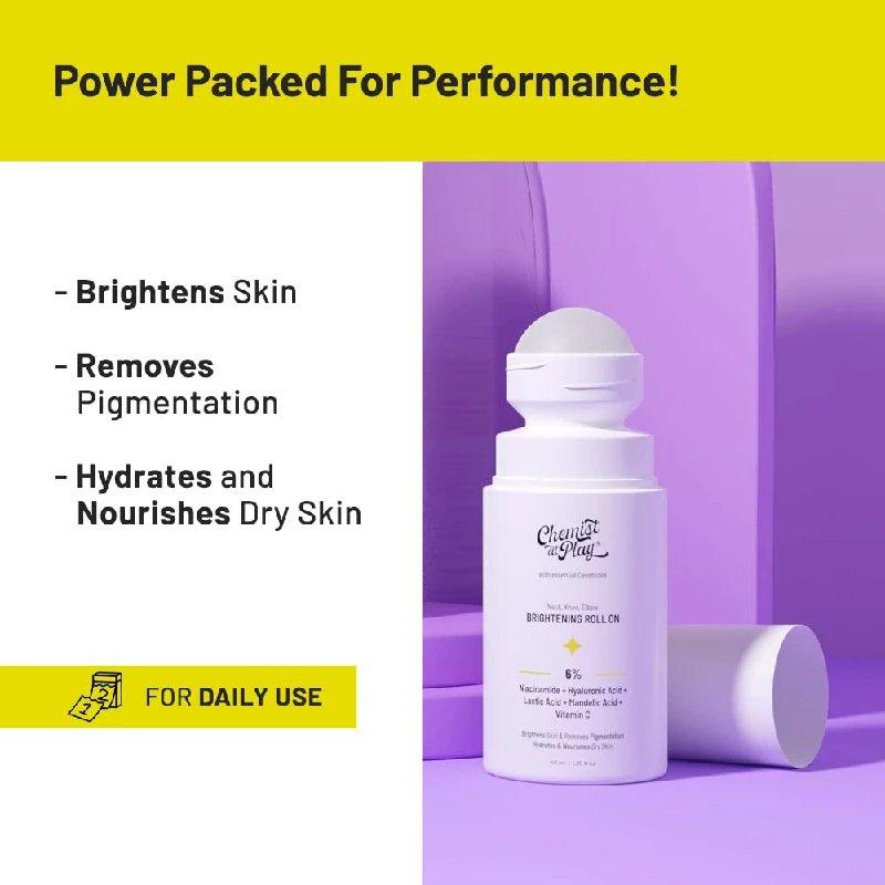 Chemist at Play Vitamin C Neck Knee Elbow Brightening Roll On Skin Whitening - Image 3
