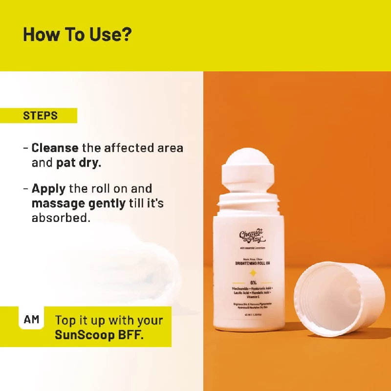 Chemist at Play Vitamin C Neck Knee Elbow Brightening Roll On Skin Whitening - Image 6