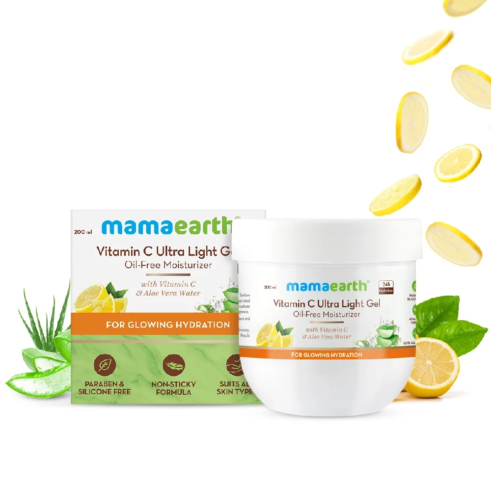 Mamaearth Vitamin C Ultra Light Gel Oil-Free Moisturizer with Vitamin C and Aloe Vera Water for Glowing Hydration - Image 1