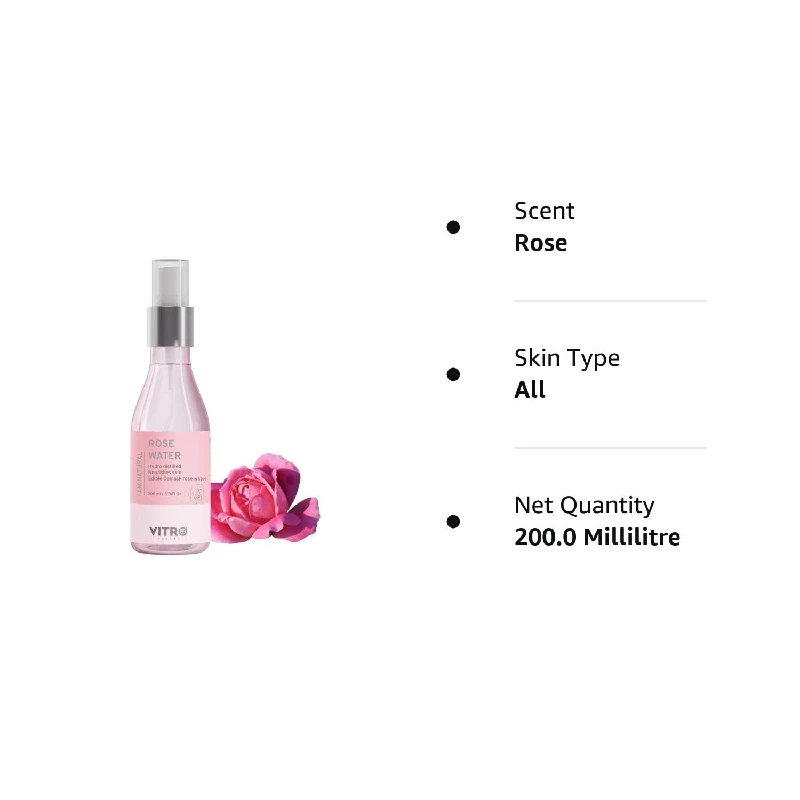 Vitro Rose Water Spray For Face with 100% Pure & Natural - Image 10