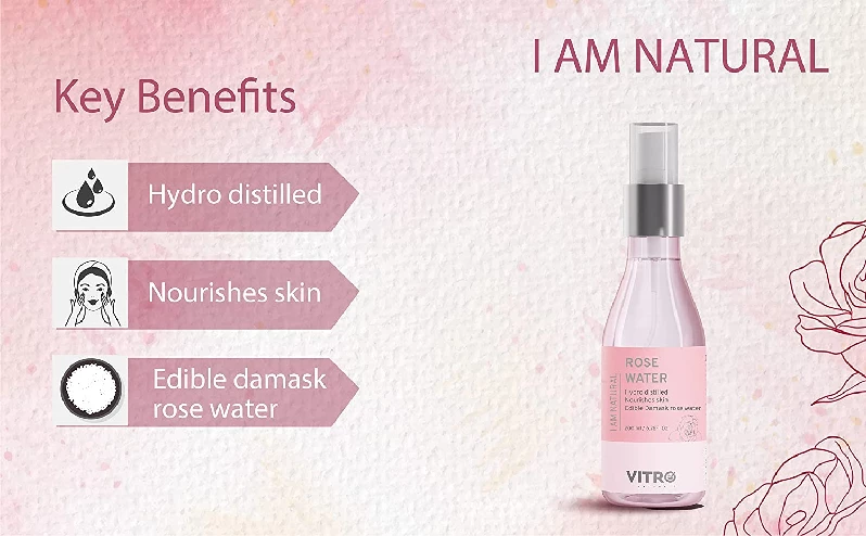 Vitro Rose Water Spray For Face with 100% Pure & Natural - Image 6