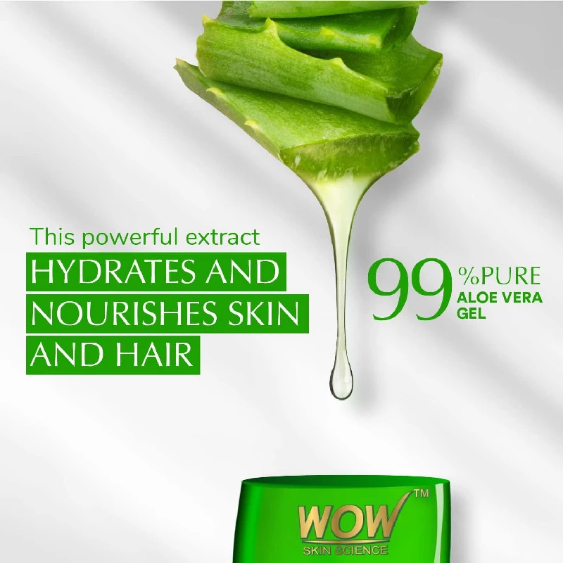 WOW Skin Science Aloe Vera Multipurpose Beauty Gel for Skin and Hair - Image 3