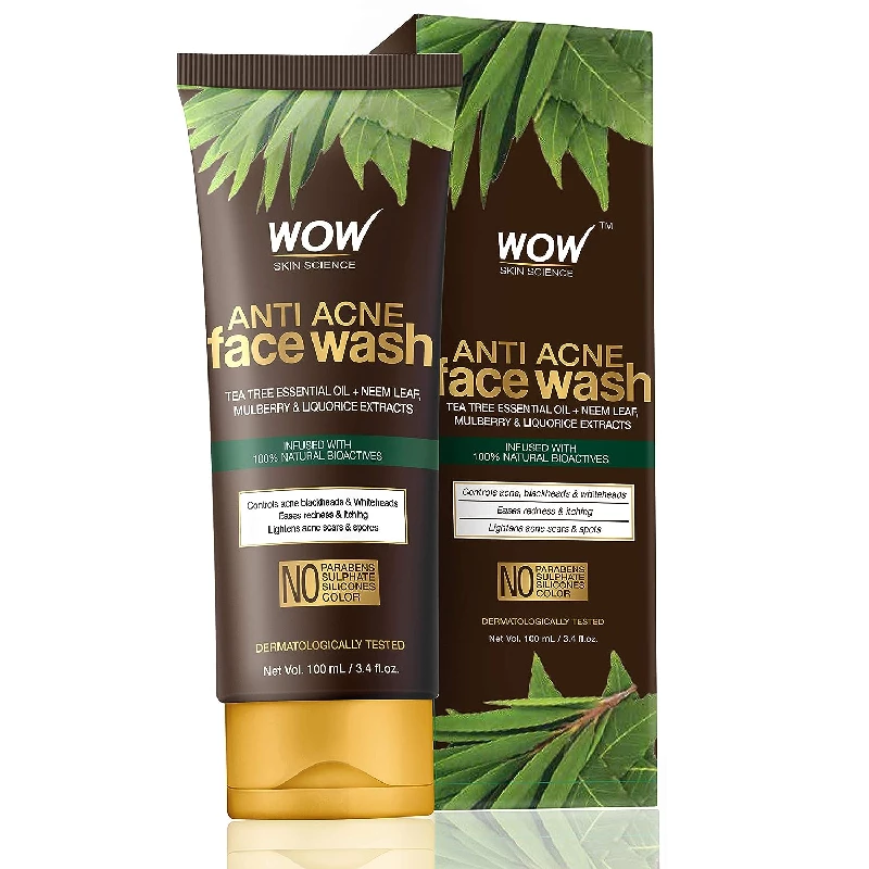 WOW Skin Science Anti Acne Face Wash WOW Skin Science Anti Acne Face Wash-Pack Size-100 ml