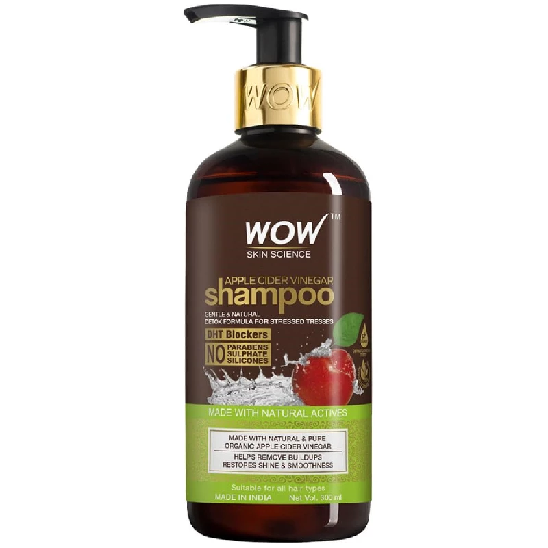WOW Skin Science Apple Cider Vinegar Shampoo with DHT Blockers WOW Skin Science Apple Cider Vinegar Shampoo with DHT Blockers-Pack Size-300 ml
