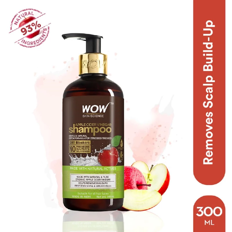 WOW Skin Science Apple Cider Vinegar Shampoo with DHT Blockers - Image 2
