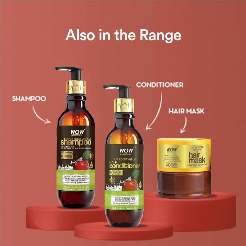 WOW Skin Science Apple Cider Vinegar Shampoo with DHT Blockers - Image 8