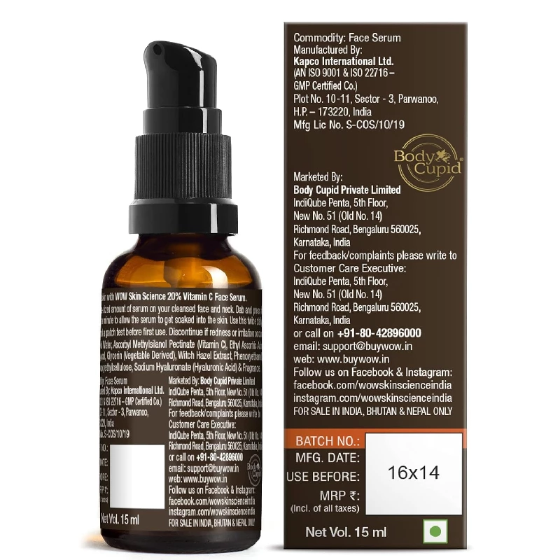 WOW Skin Science Brightening 20% Vitamin C Face Serum - Image 4