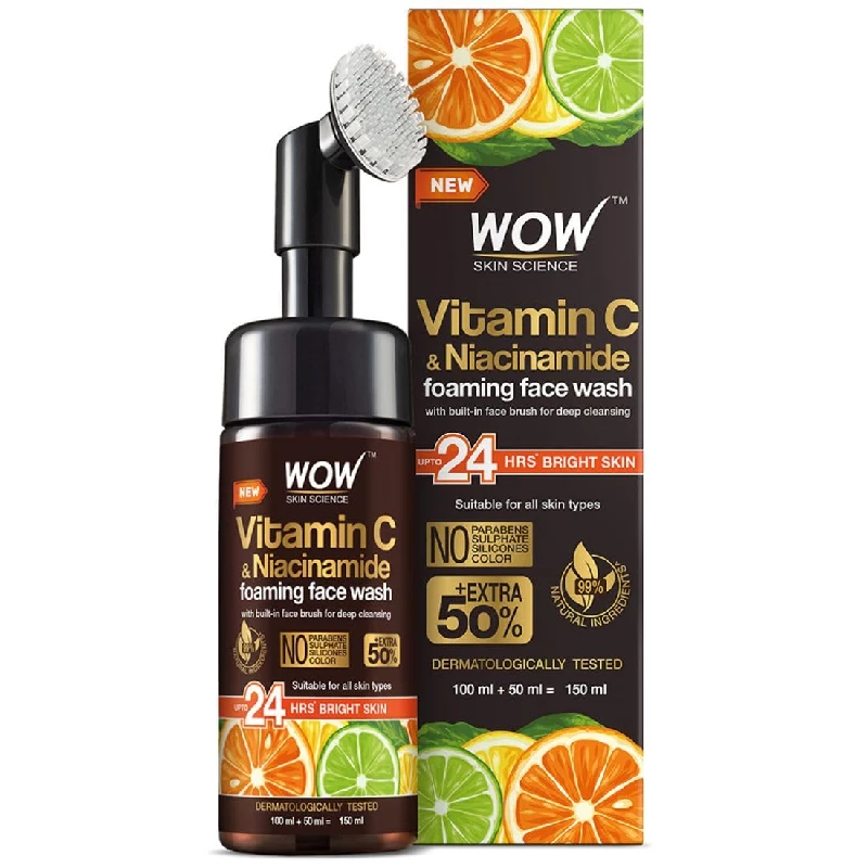 WOW Skin Science Brightening Vitamin C Foaming Face Wash WOW Skin Science Brightening Vitamin C Foaming Face Wash-Pack Size-150 ml