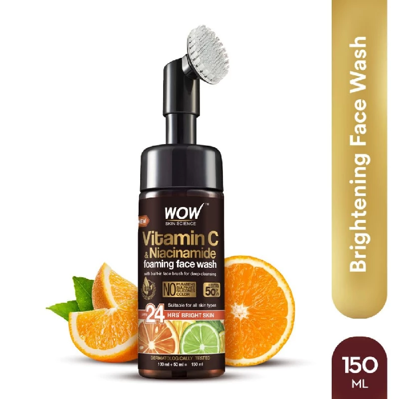 WOW Skin Science Brightening Vitamin C Foaming Face Wash - Image 2