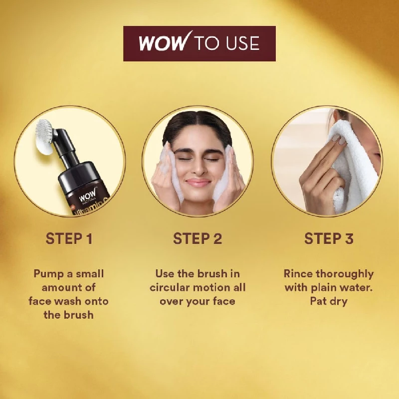 WOW Skin Science Brightening Vitamin C Foaming Face Wash - Image 6