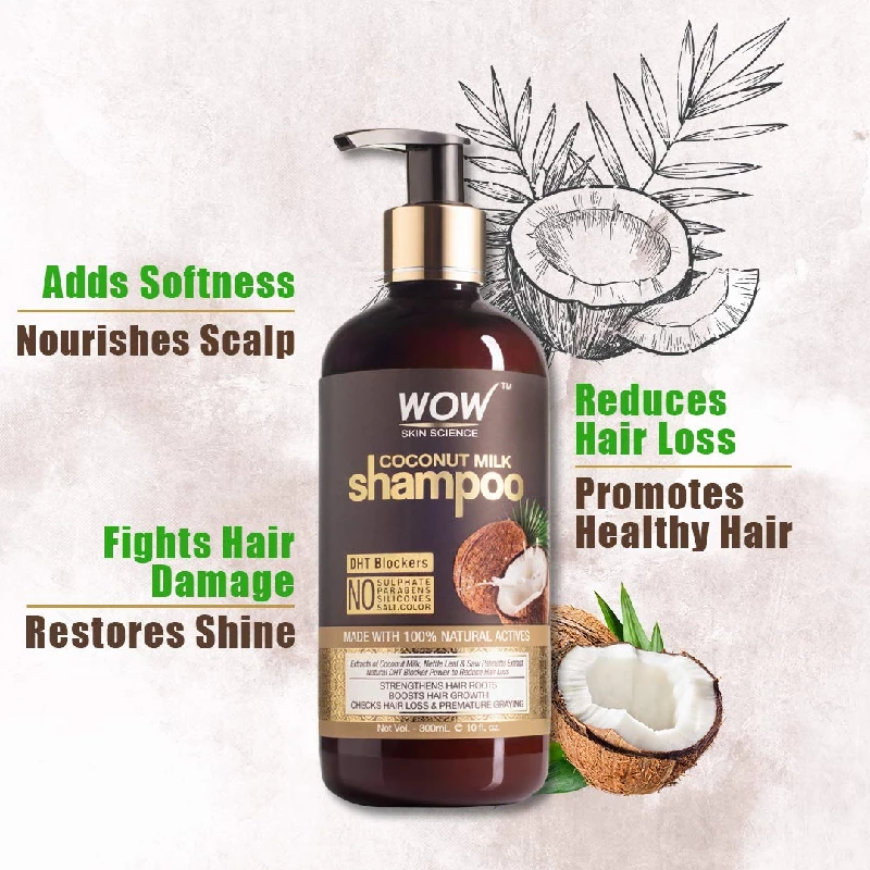 WOW Skin Science Coconut Milk Shampoo - Image 3
