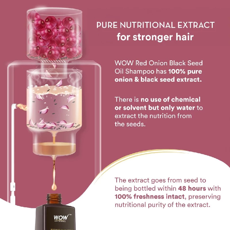 WOW Skin Science Onion Oil Shampoo - Image 4