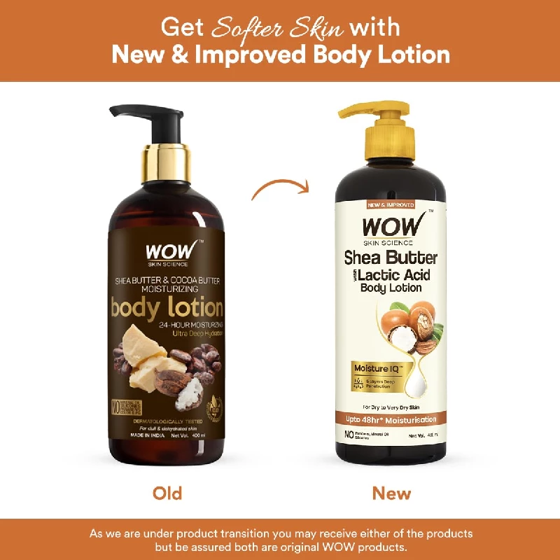 WOW Skin Science Shea Butter and Cocoa Butter Moisturizing Body Lotion - Image 3