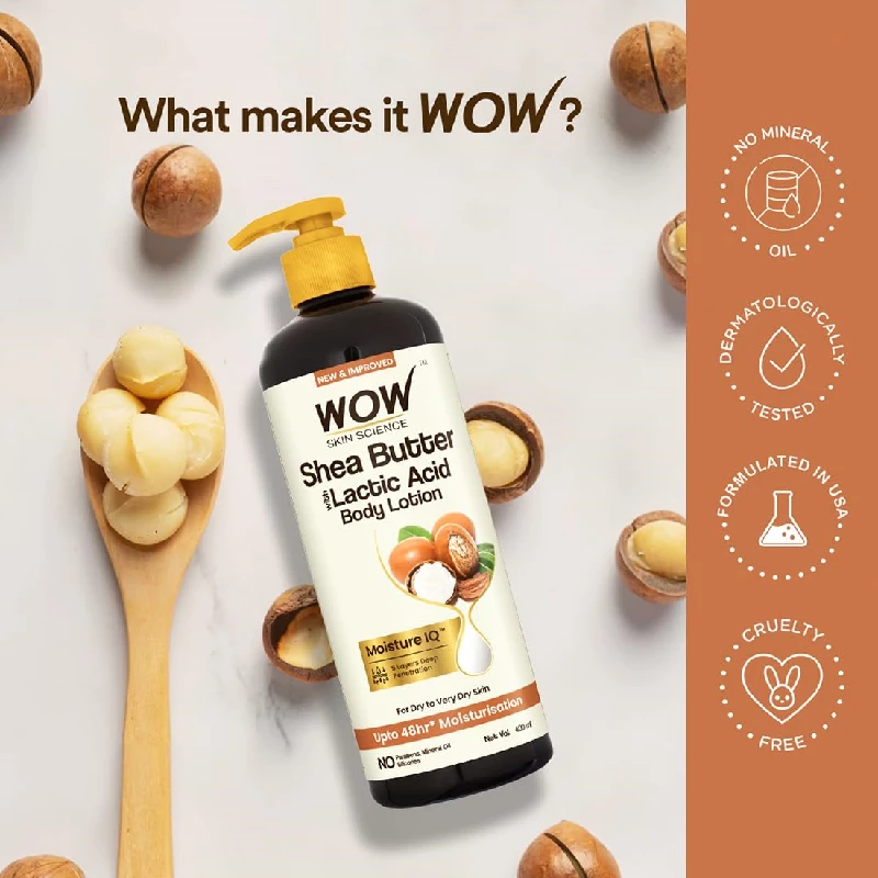 WOW Skin Science Shea Butter and Cocoa Butter Moisturizing Body Lotion - Image 5