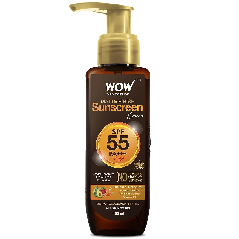 WOW Skin Science Sunscreen SPF 55 PA+++ WOW Skin Science Sunscreen SPF 55 PA+++-Pack Size-100 ml