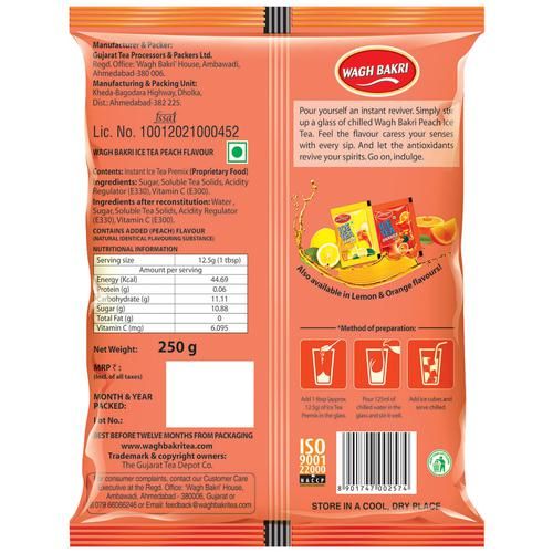 Wagh Bakri Instant Premix Ice Tea - Peach Flavour - Image 2