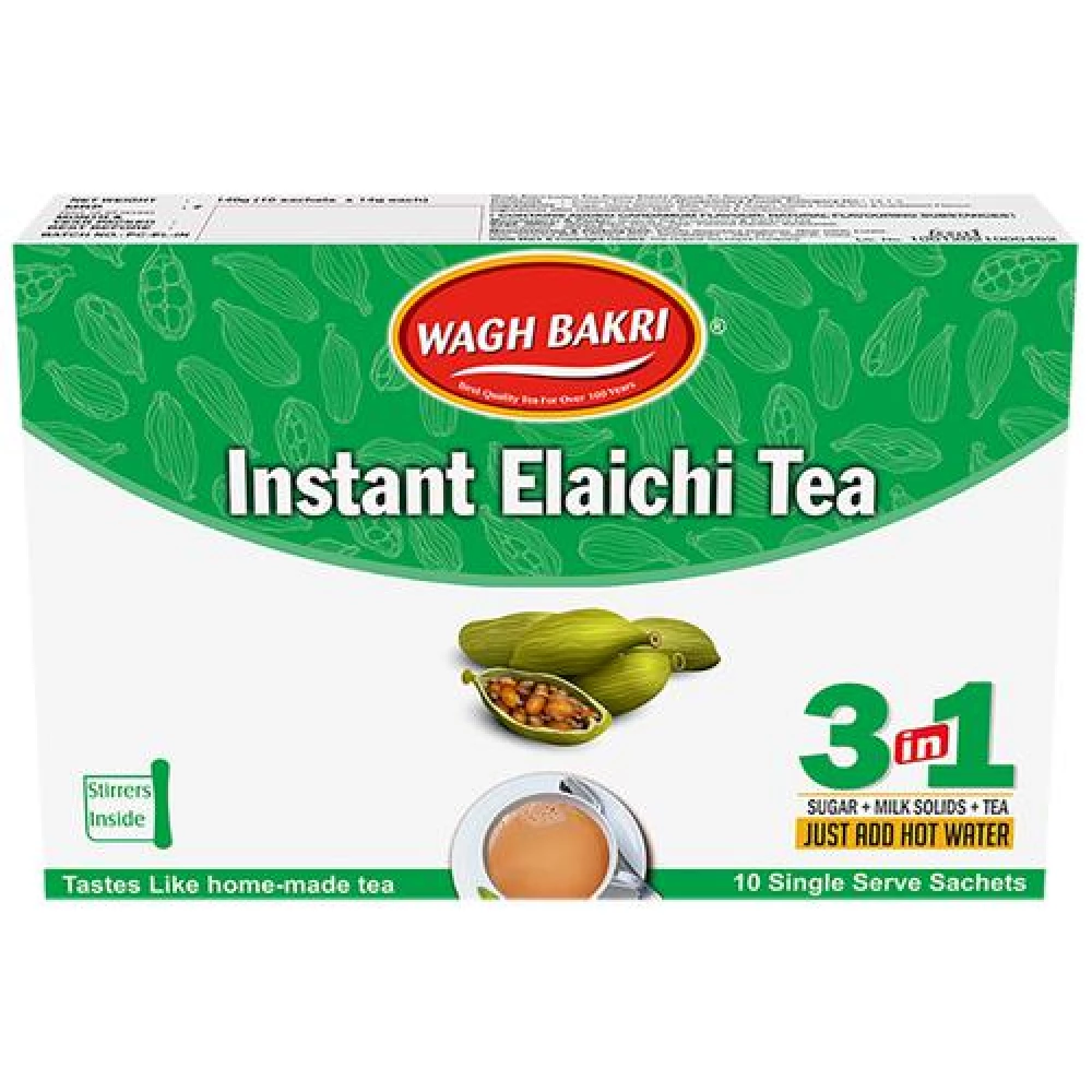 Wagh Bakri Instant Tea Premix - Elaichi Wagh Bakri Instant Tea Premix - Elaichi--140 g Carton