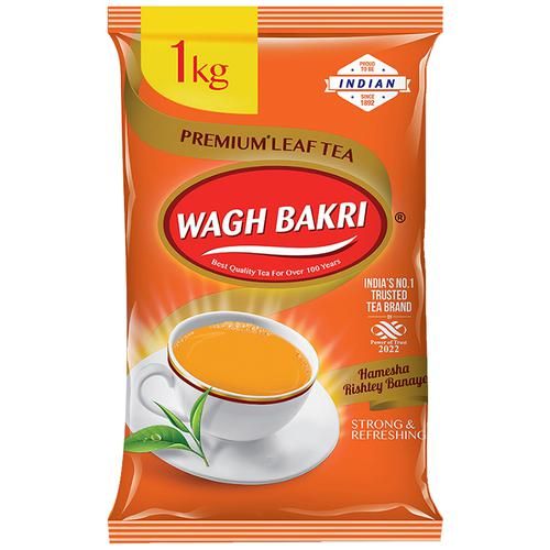 Wagh Bakri Premium Leaf Tea - Strong & Refreshing Wagh Bakri Premium Leaf Tea - Strong & Refreshing--1 kg Pouch