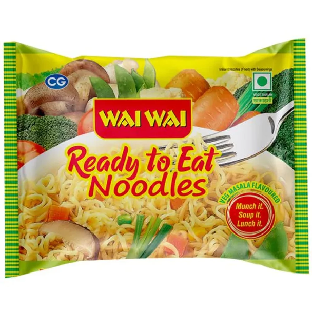 Wai Wai Ready To Eat Veg Masala Noodles Wai Wai Ready To Eat Veg Masala Noodles-Pack Size-70 g