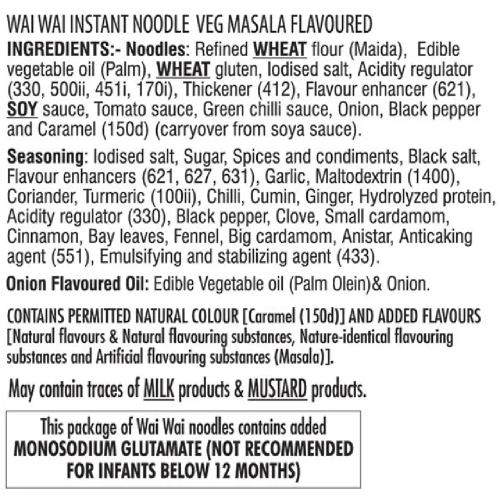 Wai Wai Ready To Eat Veg Masala Noodles - Image 3